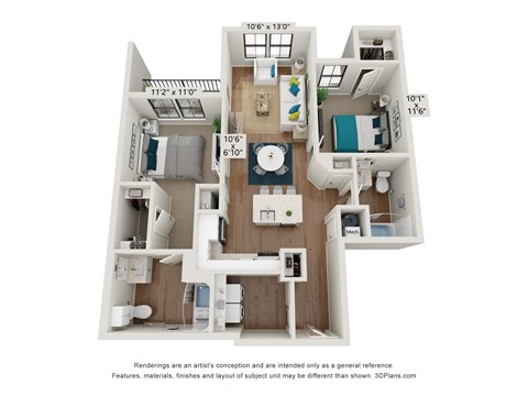 bedroom floor plan | luxury apartments in towson md | the mille brookhaven apartment